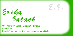 erika valach business card